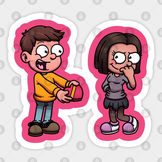 Cute Valentine Kids Sticker by TheMaskedTooner